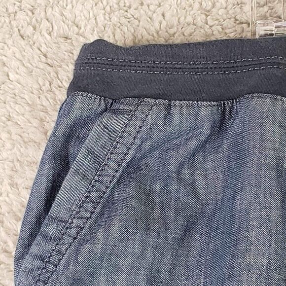 Talbots Pants Crop Womens Plus Size 20WP Blue Cotton Tie Front Canvas - Picture 4 of 9